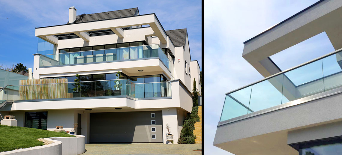 Das Bild zeigt ein modernes Haus. Einzelheiten entnehmen Sie bitte der Beschreibung.