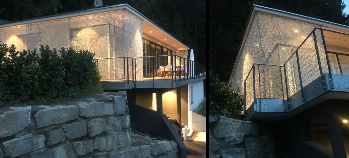 Das Bild zeigt ein modernes Haus. Einzelheiten entnehmen Sie bitte der Beschreibung.