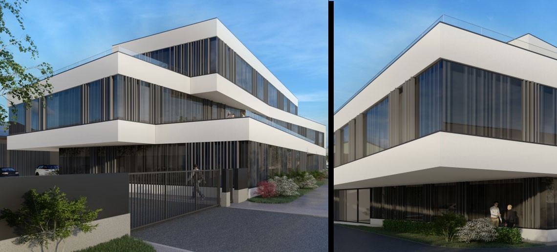 Das Bild zeigt ein modernes Haus. Einzelheiten entnehmen Sie bitte der Beschreibung.