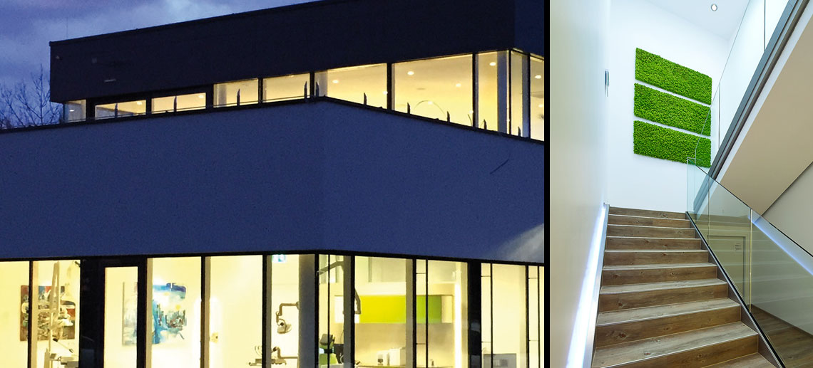 Das Bild zeigt ein modernes Haus. Einzelheiten entnehmen Sie bitte der Beschreibung.