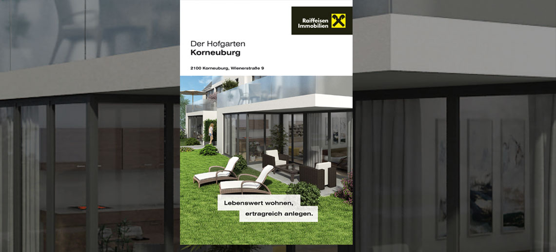 Das Bild zeigt einen Folder im Corporate Design des Kunden.