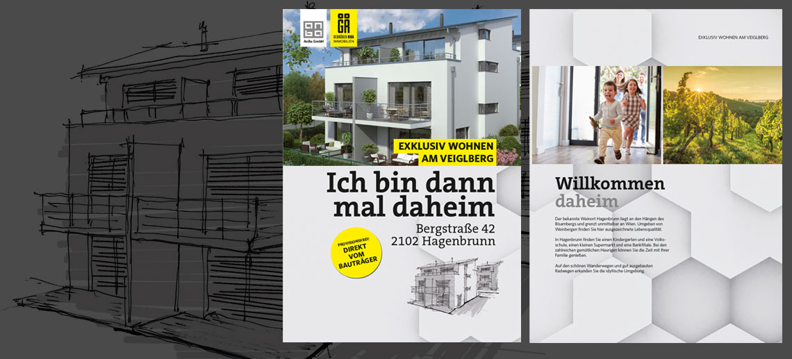 Das Bild zeigt ein Inserat im Corporate Design des Kunden.