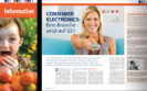 Das Bild zeigt Titel und Doppelseite einer Zeitschrift im Corporate Design des Kunden.