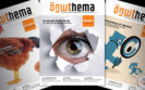 Das Bild zeigt verschiedene Druckwerke im Corporate Design des Kunden.